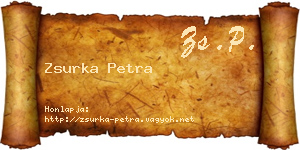 Zsurka Petra névjegykártya